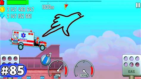 Hill Climb Racing Ambulance In Rooftops Gameplay Walkthrough Youtube