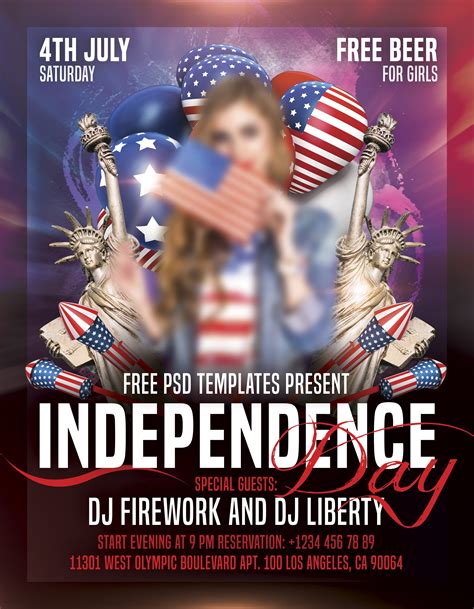 Independence Day Free Psd Flyer Template Stockpsd