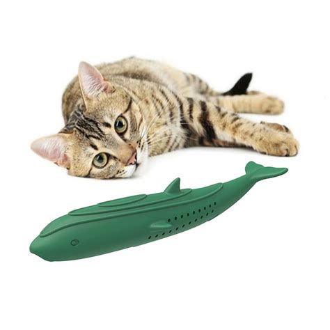 Cat Catnip Toy Interactive Cat Toothbrush Alternative Catnip Fish Cat