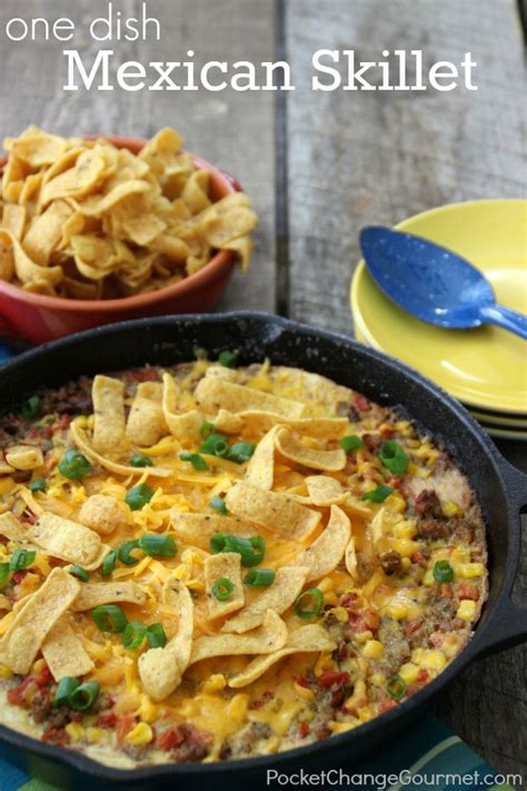 A one pot meal featuring your favorite mexican flavors that. One Dish Mexican Skillet | Pocket Change Gourmet