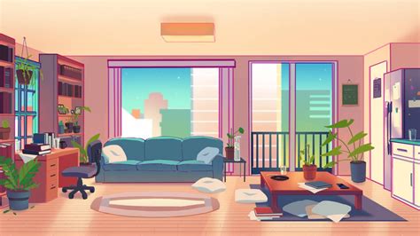 Living Room Background For The Chime Animation By Hjeojeo Anime