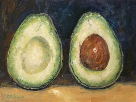 Daily Painting Projects Avocado 2 Oil Painting Still Life