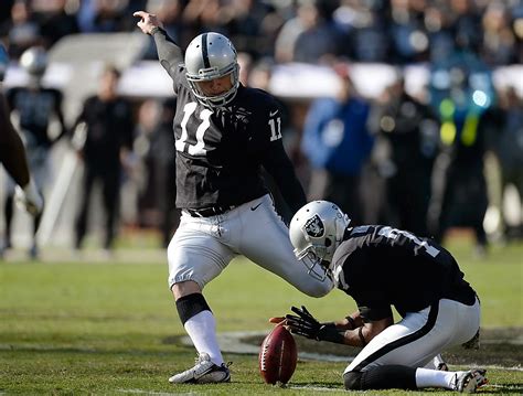 (sports) one who takes kicks. Report: Raiders part ways with long-time kicker Sebastian Janikowski - SFGate