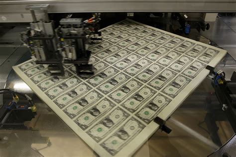 United States One Dollar Bills Get Rotated Before Being Cut Into