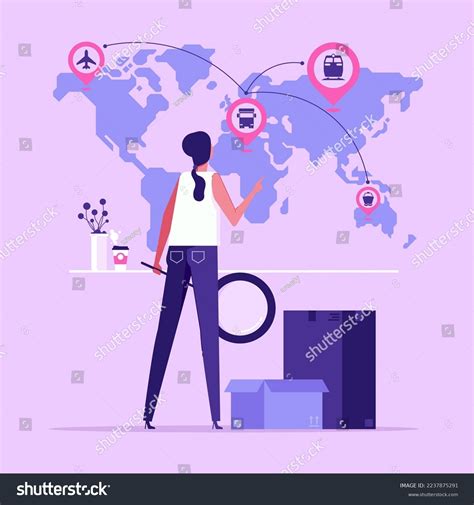 Supply Chain Management Concept Vector Illustration Stock Vector