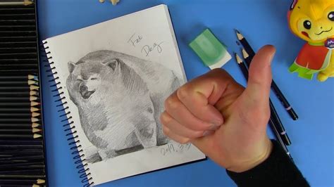 Speed drawing fat doge meme with pencil. Fat Doge Meme - Speed Drawing (Pencil Art) 비만 강아지 연필 그림 소묘 ...