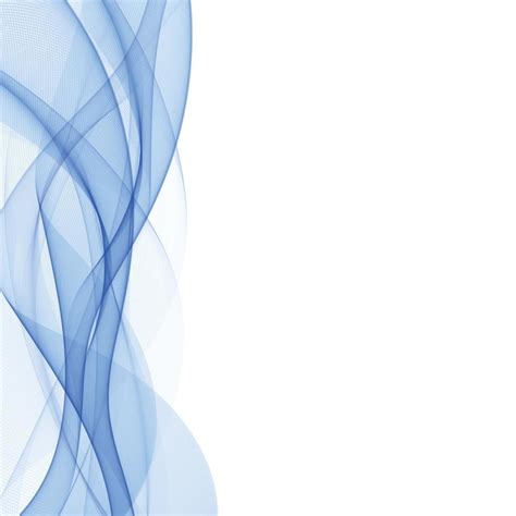 Abstract Blue Wavy Lines On White Background Vector 2303938 Vector