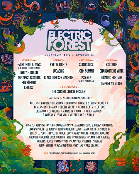 Electric Forest 2024 Lineup Shawn Lulita