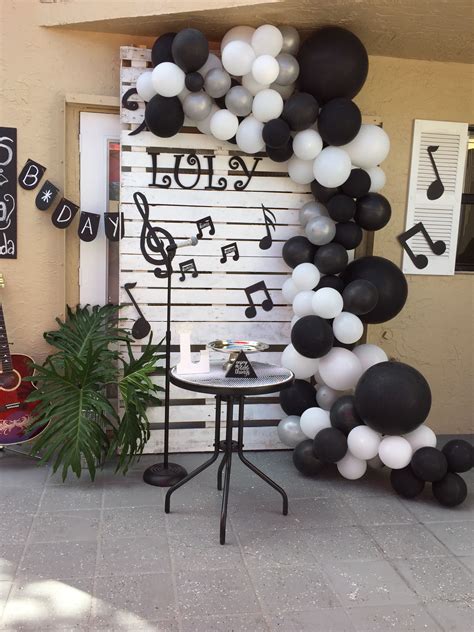 Music Note Birthday Party Rock And Roll Birthday Birthday Backdrop