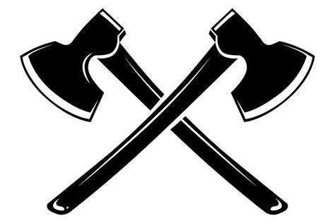 Crossed Axes Logo Lumberjack Tool Wood Grafica Di Microvectorone