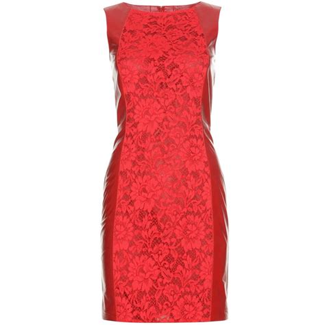 leather and lace dress red lace dress red formal dress valentines day dresses valentino