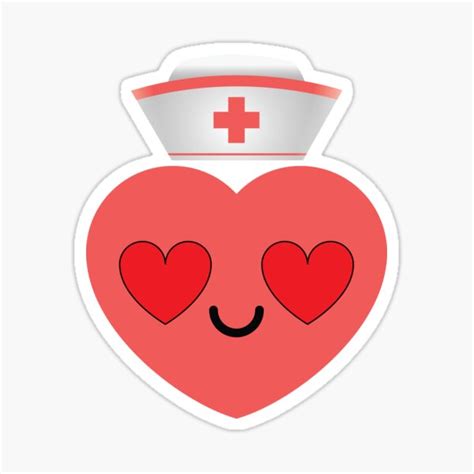 Nurse Heart Emoji Sticker For Sale By Hippoemo Redbubble