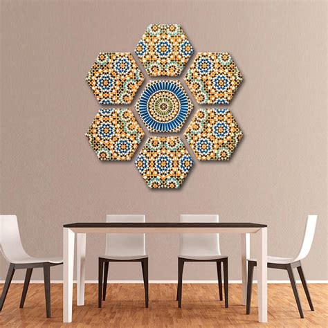 Moroccan Ceramic Tile Multi Panel Canvas Wall Art Elephantstock