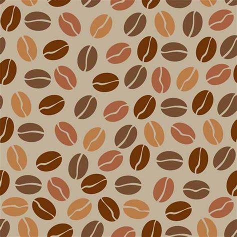 Colored Coffee Beans Seamless Vector Pattern Free Download