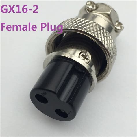 1pcs Gx16 2 Pin Female Circular Aviation Plug Diameter 16mm Wire Panel
