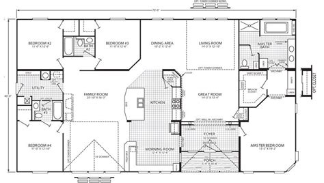 Triple Wide Floor Plans Mobile Home Floor Plans Modular Home Floor