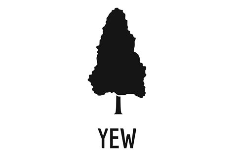 Yew Tree Icon Simple Black Style By Anatolir56 Thehungryjpeg