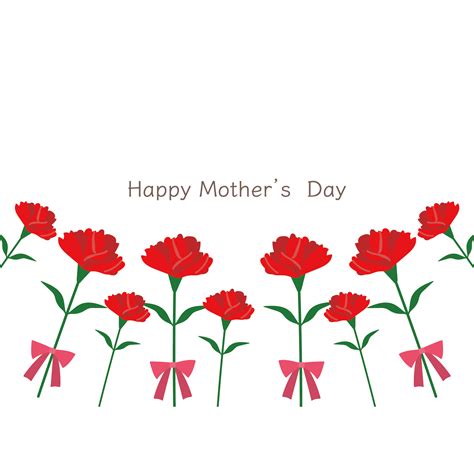 母の日カーネーションカード/はがきイラスト素材 Happy Mother's Day | 商用フリー(無料)のイラスト素材なら「イラストマンション」