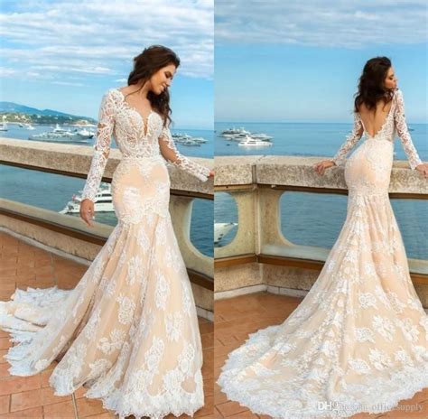 Luxury Champagne Colored Wedding Dresses With Sleeves Check More At