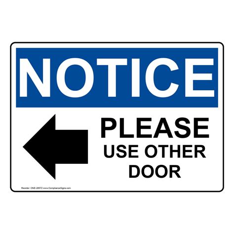 Use Other Door Sign Printable