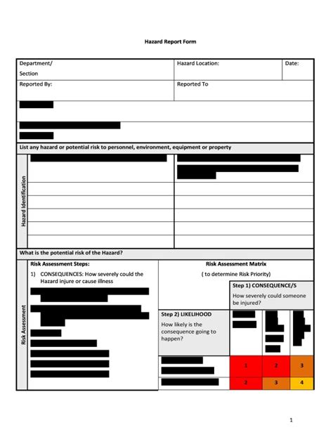 Prior to reporting a hazard using the online form below, please read the information. Incident Hazard Report Form Template (1) | PROFESSIONAL ...