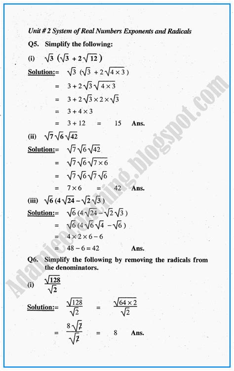 Check spelling or type a new query. Adamjee Coaching: System of Real Numbers, Exponents and ...