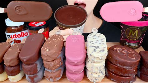 ASMR MAGNUM CHOCOLATE ICE CREAM PARTY DESSERT MUKBANG 매그넘 초콜릿 아이스크림 파티