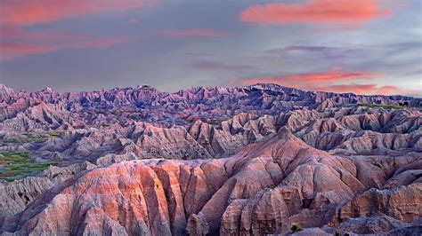 Canyons Canyon Badlands National Park Mountain Sunset USA HD