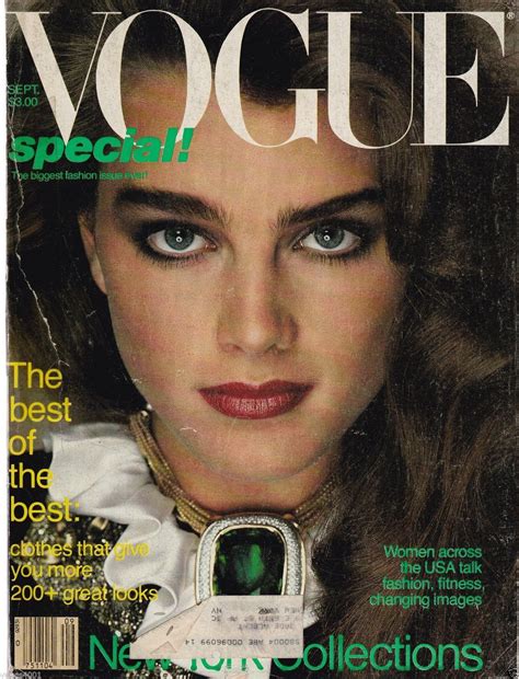 Vintage Vogue Magazine September 1981 Brooke Shields