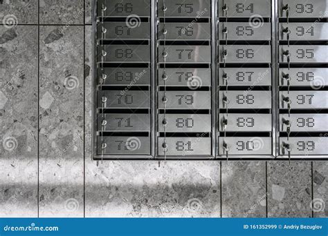 Numbered Metal Mailboxes With Keys In Them Stock Image Image Of