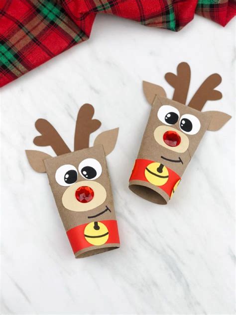 Toilet Paper Roll Reindeer Craft Free Template Crafts Christmas