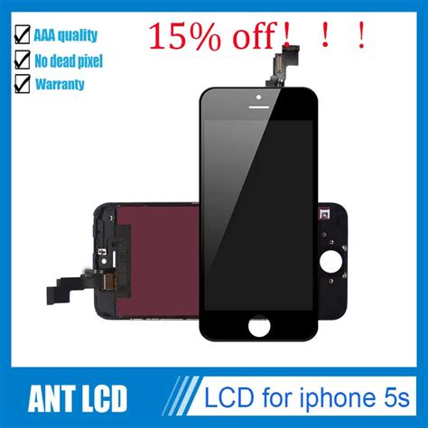 10pcs AAA Quality LCD For IPhone 5s With Full Assemble With Frame LCD