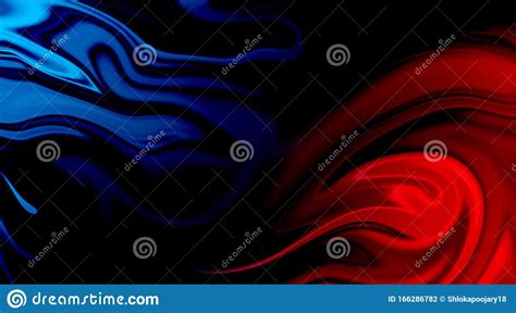 Abstract Red And Blue Waves Design On Black Background 库存例证 插画 包括有 关闭
