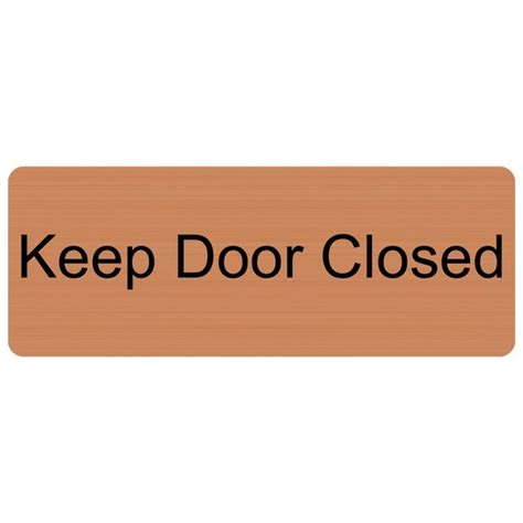 Keep Door Closed Engraved Sign Egre 380 Blkoncpr Exit Keep Closed