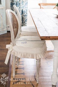 If you purchase a matched set of slipcovers, you can have your worn dining room chairs ready for guests before the. DIY French Country Dining Chair Slipcover Tutorial ...