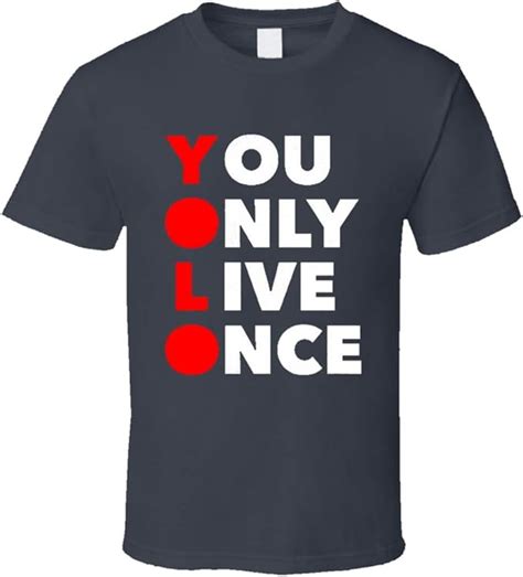 Yolo You Only Live Once Trendy Funny Classic T Shirt Charcoal Grey