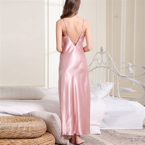 Hot Satin Silk Women Sleepwear Nightdress Lingerie Night Dress Loose