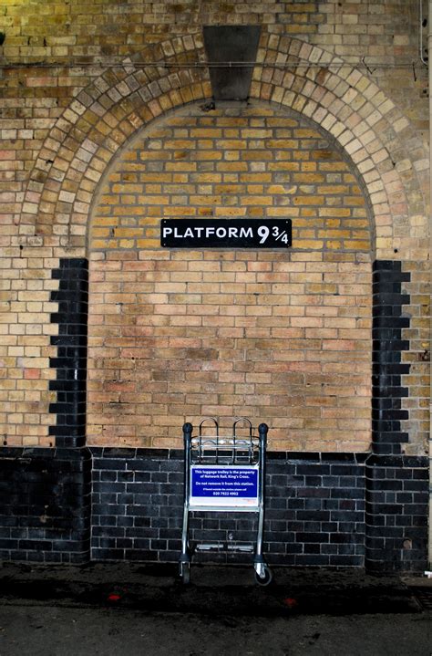Platform 9 34 It Does Indeed Exist At Kings Cross In London I Have