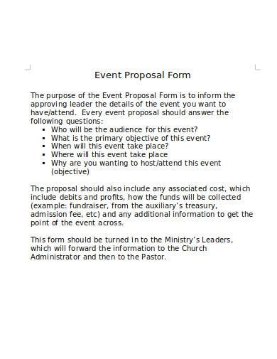 church event proposal templates     premium templates