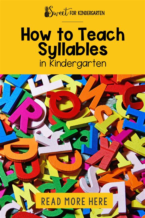 How To Teach Syllables In Kindergarten Sweet For Kindergarten In 2022
