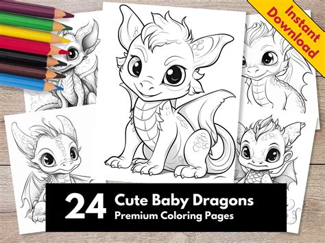 Coloring Pages Of Baby Dragons