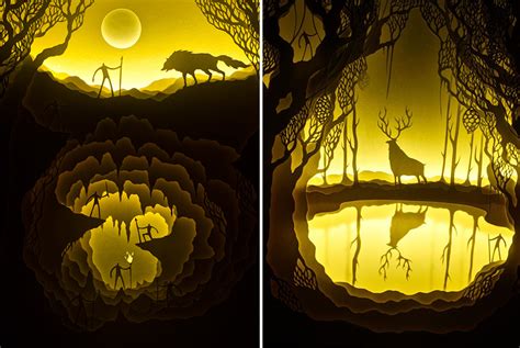 Magical Paper Cut Light Boxes By Hari And Deepti Demilked