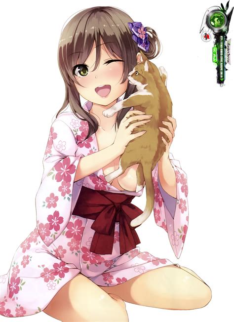 Yukata Girl Kawaiiii Neko Kiss Cute Echii Render Ors