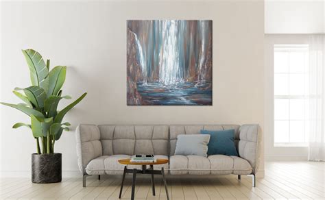Red Rock Falls Waterfall Painting Liz W Fine Art