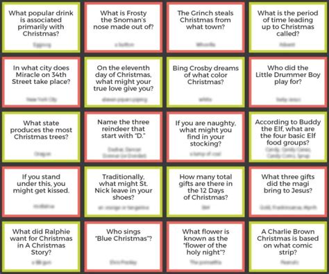 Printable Trivia Games With Answers Christmas Questions