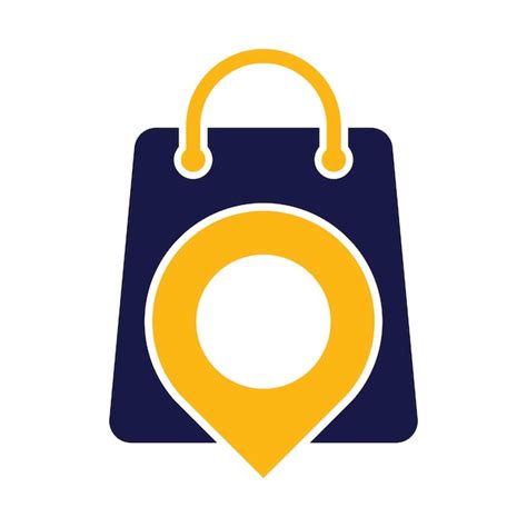 Premium Vector Map Pin Location With Shopping Bag Logo Design