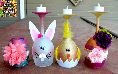 Easter Wine Glass Candle Holders The Keeper Of The Cheerios Wine