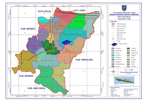 Peta Kota Peta Kabupaten Tegal