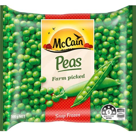 Calories In Mccain Frozen Peas Calcount