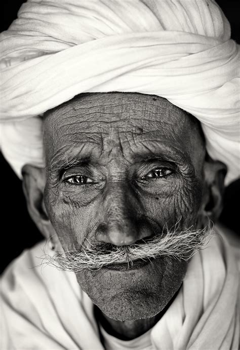 Old Rajasthani Man India Black And White Portrait Of An O Flickr